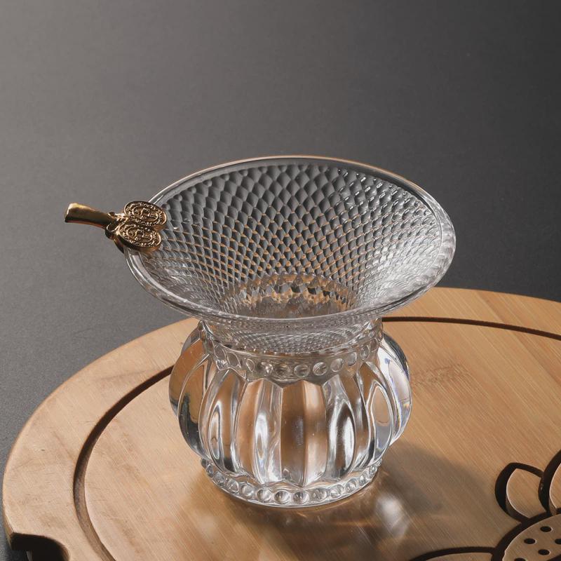 玻璃茶漏茶滤茶叶过滤器公道杯泡茶滤网不锈钢茶隔功夫茶茶具配件