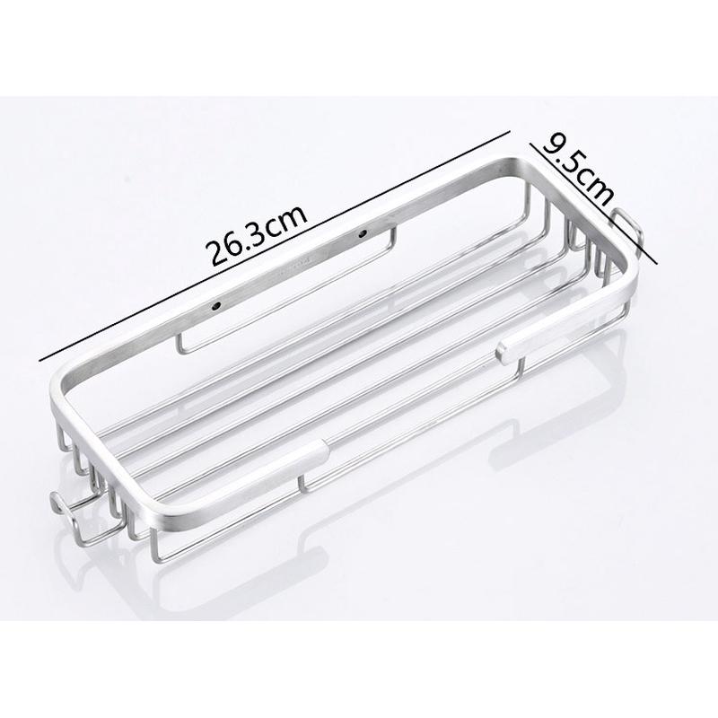 99ch304不锈钢洗手间洗漱台沥水大号肥皂盒香皂盒架打孔网篮免钉