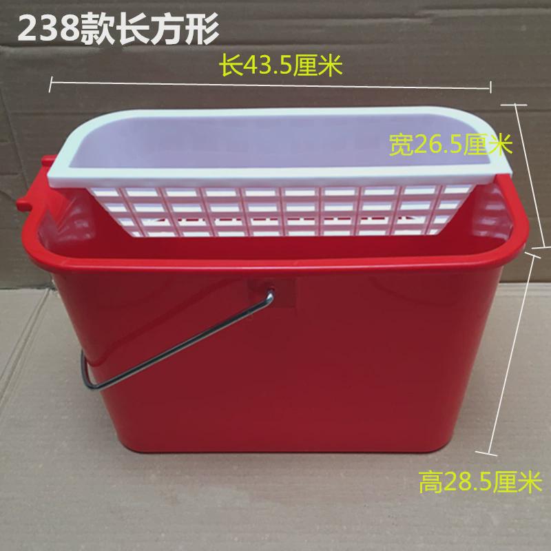 37n加厚手压地拖桶长方形塑料洗拖把手压海棉拖布挤水家用商用清