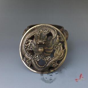 纯铜二龙戏珠香炉摆件龙收藏炉仿古铜器古玩香熏礼品
