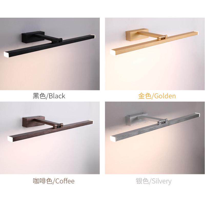 镜柜镜前灯led卫生间金色简约现代美式镜柜灯免打孔浴室轻奢镜灯