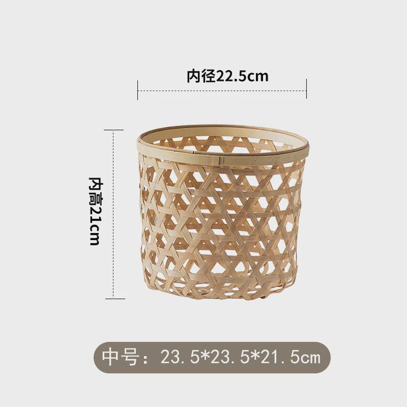 of9d藤编花篮盆景植物竹编花架客厅落地式花盆摆放置物架阳台多肉
