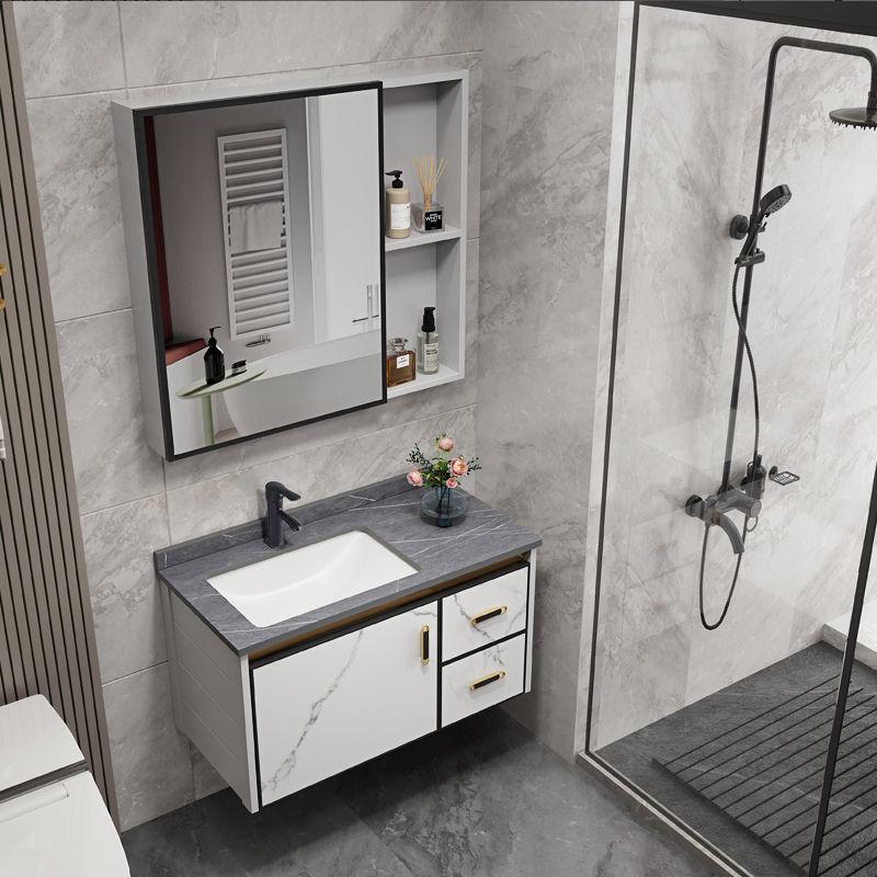 太空铝合金浴室柜组合卫生间洗漱台一体陶瓷洗脸盆洗手盆智能镜柜