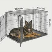 欧美折叠大型无底狗笼加粗狗笼双门宠物笼猫笼狗笼无底狗笼子