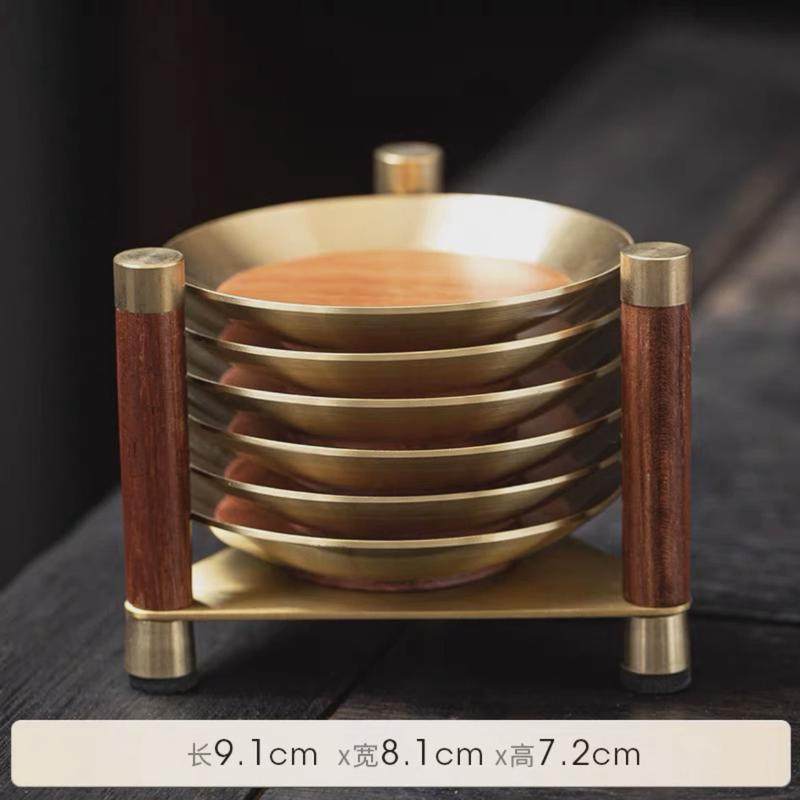 紫光檀实木防烫茶杯垫杯托茶垫茶托纯铜茶垫子会客高档茶具配件,餐饮具,茶盘,淘宝优惠券,粉丝福利购,淘宝优惠卷
