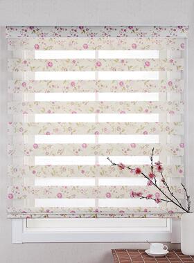 j6da升降免打孔卷帘百叶窗帘家用手拉帘客厅厨房卫生间浴室全遮光