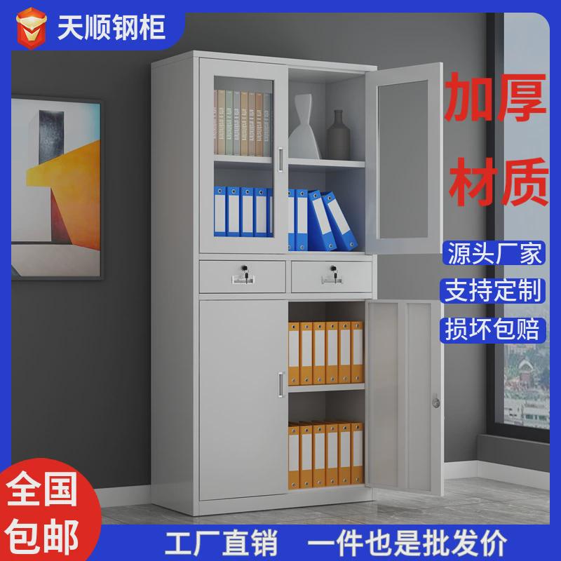 双门文件柜铁皮柜子办公室资料柜铁皮文件二门铁柜办公2铁门柜子
