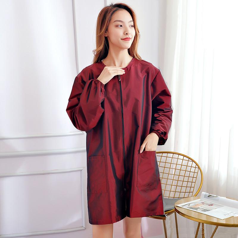 美发理发罩衣发廊剪发工作服理发店发型师防水不粘发焗油烫染衣