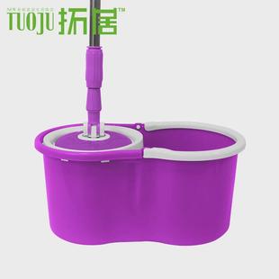 拓居家用懒人拖把双驱动旋转桶套装杆不锈钢免手洗干湿两用拖把