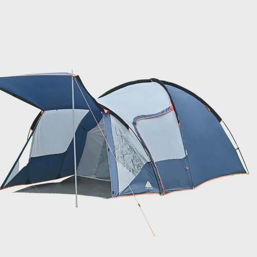 现货户外帐篷便携式双层沙滩野外一室一厅野营露营折叠大帐篷全套