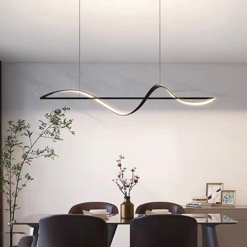 led现代简约餐厅卧室客厅吊灯创意餐桌吧台长条饭厅极简中山灯具