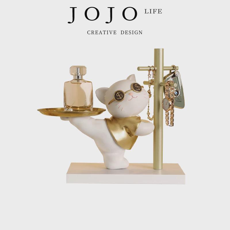 JOJO'S L. PD.Lush.摆件创意招财猫玄关收纳托盘置物装饰品 |喜芊
