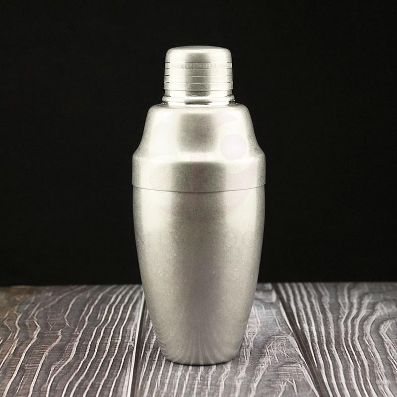热销日式磨砂调酒器复古不锈钢摇酒壶蚀刻雪克壶调酒壶刻花摇酒器