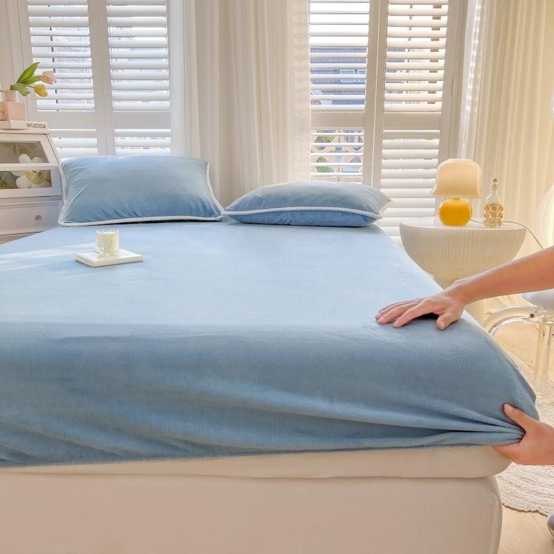 q683床笠单件磨毛原棉三件套加厚席梦思床垫保护罩全包床单套罩子