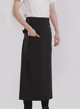 86m0围裙2023新款半身美发师工作服一片式理发男女化妆师定制log