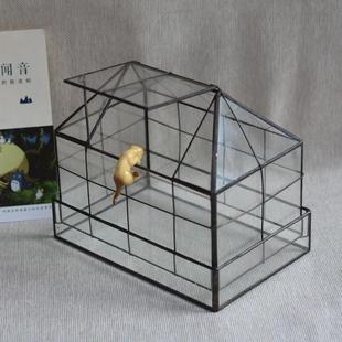 北欧家居装 工艺品 饰饰品摆件创意几何玻璃罩花房微景观盆阳台软装