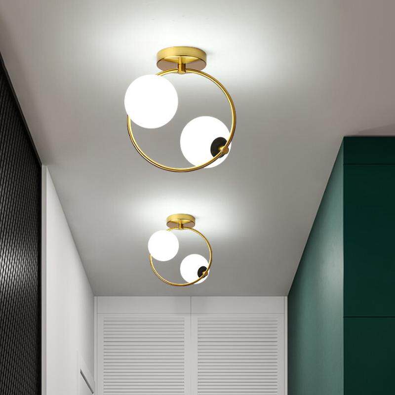 玻璃魔豆过道灯个性led玄关衣帽间吸顶灯阳台酒店走廊过道灯具