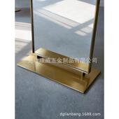 黄铜色试衣镜梳妆镜服装 卧室金色站立镜婚纱摄影工作室化妆镜立式