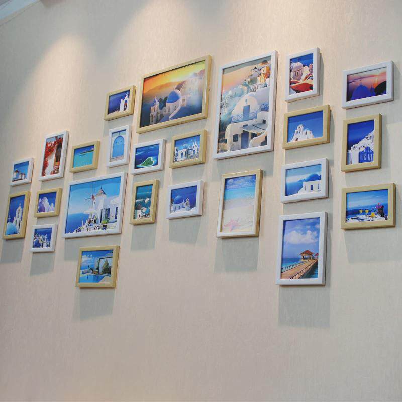 客厅卧室照片墙大墙面相框墙地中海复古相片墙24框挂墙相框