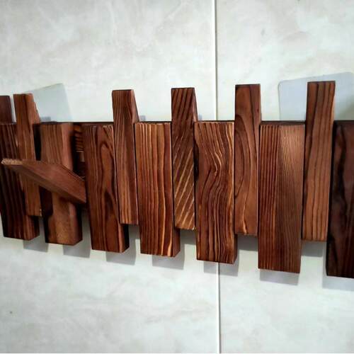 北欧风欧美实木仿古玄关入户琴键挂钩创意挂衣钩做旧衣帽钩挂衣架