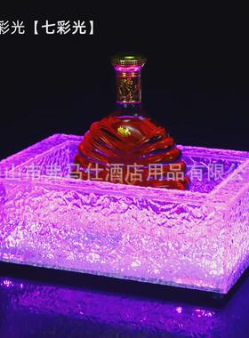 酒吧展示架酒座led香槟王不锈钢黑桃a洋酒发光酒架xo酒座出酒酒具