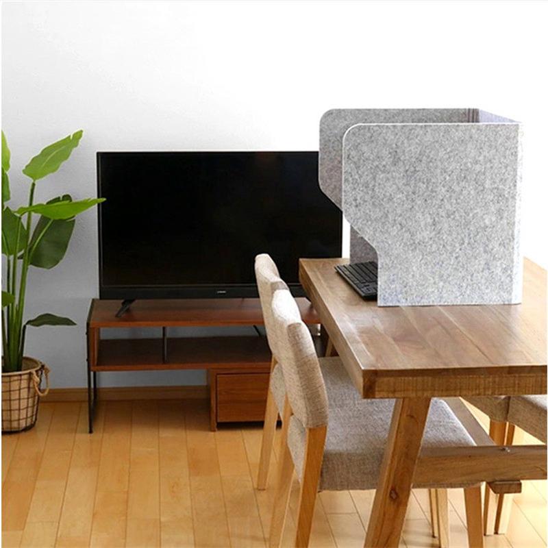 办公室桌面吸音隔断防飞沫毛毡屏风便携式食堂餐桌隔离折叠挡板