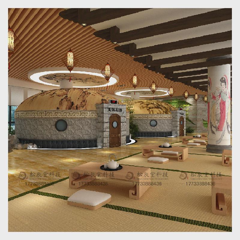 大型汤泉安装汗蒸设计浴场承建装修洗浴中心汗蒸房汗蒸馆加热设备
