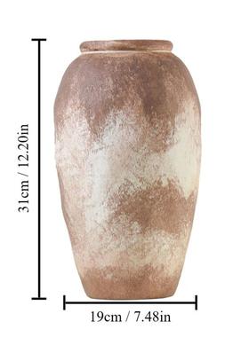 陶瓷花瓶复古风侘寂风摆件花器样板房家居饰品插花高级感装饰摆设