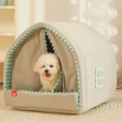 狗窝冬天保暖四季通用狗房子封闭式小型犬狗屋宠物冬季狗狗床猫窝
