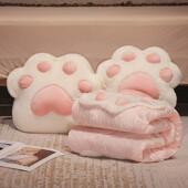 可爱猫爪抱枕被女生午休被少女心夏天空调被学生宿舍床上折叠被子