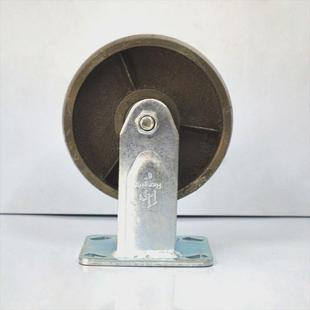 定制实心全铁轮3寸重型铸铁脚轮子轱辘工业滚轮手推车全铁万向轮