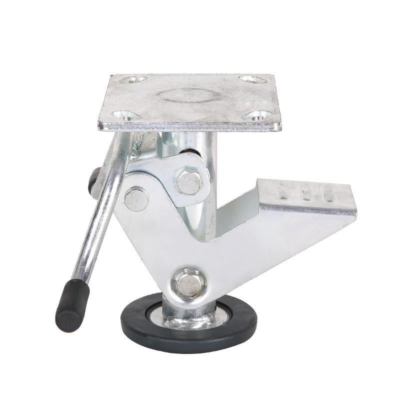 粤顺4寸5寸6寸8寸顶支撑架万向轮脚轮高器抗冲击美式地刹器地刹器