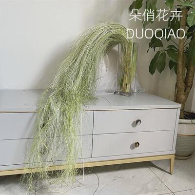 拉丝水蜡叶花材水烛叶丝干草花水竹叶丝垂吊垂挂型装饰材料婚庆花
