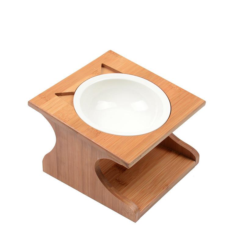 喵仙儿猫实木餐桌宠物碗猫碗宠物餐桌猫用品瓷碗宠物用品