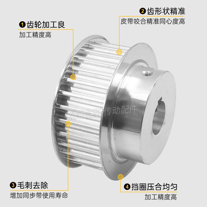 同步带轮8m54齿槽宽273242bf带型凸台阶同步皮带轮54齿8m
