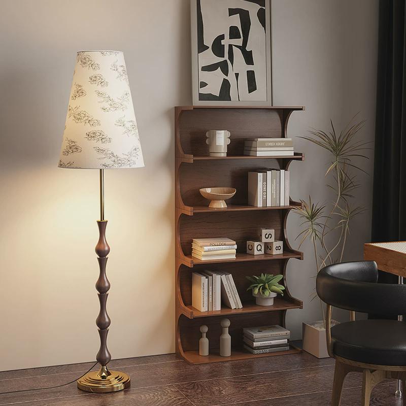 轻奢法式古典落地灯客厅卧室美式复古实木立式灯高级装饰氛围中古