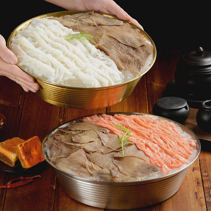 不锈钢圆形碗网红商用特色怂火锅毛肚鸭肠鹅肠千层肚专用餐具