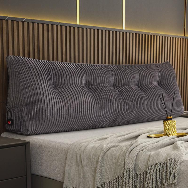 加热床头靠垫大靠背可拆洗抱枕床上榻榻米软包靠背垫三角护腰靠枕