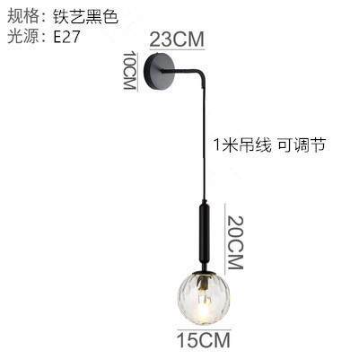 北欧卧室床头壁灯现代简约客厅背景墙装饰墙走廊灯过道创意镜前灯