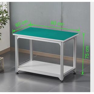 铝合金防静电打包桌铝型材工作台可移动带轮工业操作手推车工具车