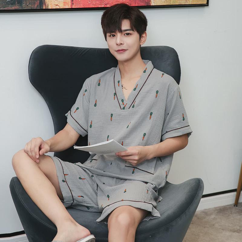 m2o8双层纱汗蒸服情侣女款男士足疗按摩桑拿服浴服加大码