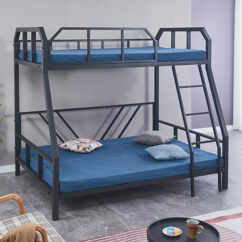 高低床酒店铁艺床宾馆上下铺双层铁架电竞学校网吧家用懒人子母床