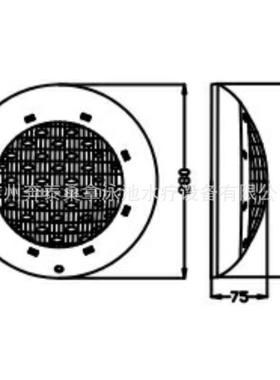泳池水下灯塑料壁挂式水下挂壁式照明泳池灯具100w/12vl301