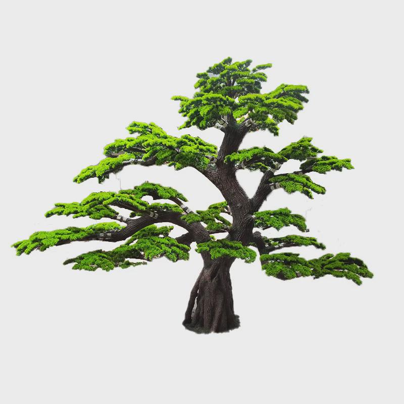 仿真迎客松厂家造景假松树办公室装饰盆栽大型新中式绿植罗汉松