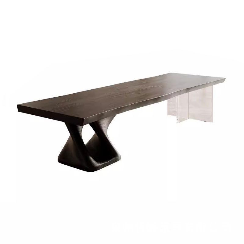 民宿茶几不规则茶桌日式榻榻米黑色异形茶几桌禅意矮泡茶桌坐地桌