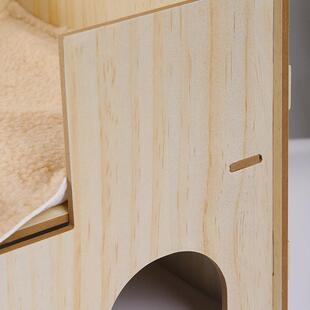 实木仓鼠天竺鼠上下松鼠木房子双层荷兰猪窝宠物造景平台躲避屋