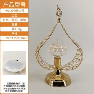 饰摆件家用桌面橱窗闪亮发光小夜灯节日派对气氛礼品 玻璃圣诞树装