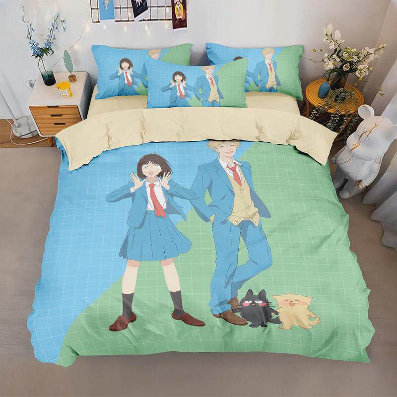 床上用品动青春磨毛水洗棉四件套3d数码印花悦任意尺寸图片可定制