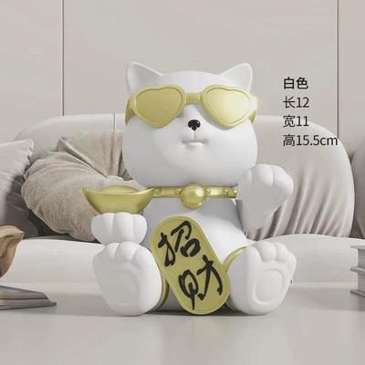 创意家居饰品办公桌客厅前台开业乔迁新居结婚新人招财猫摆件摆件