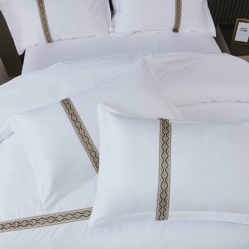 全棉酒店布草酒店民宿四件套80支五星级宾馆客房床上用品套件直销